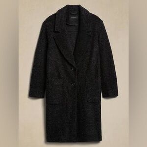 BANANA REPUBLIC Dark Charcoal Oversized Knit Cocoon Coat